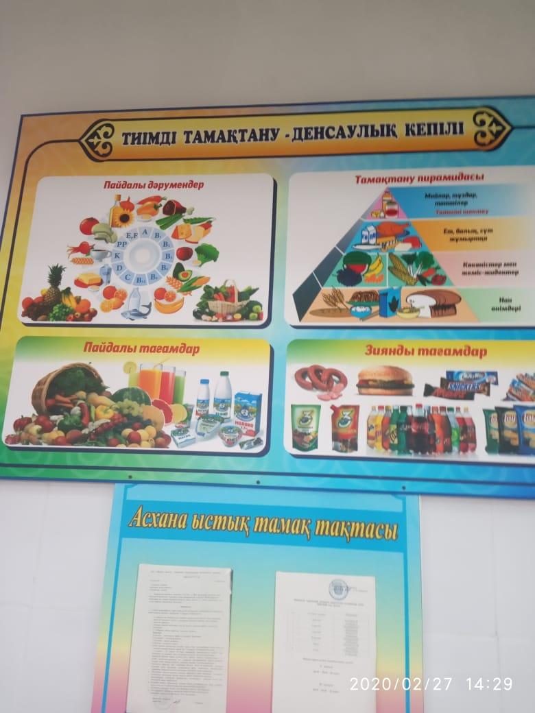 Тиімді тамақтану бойынша өткізілген іс-шаралар
